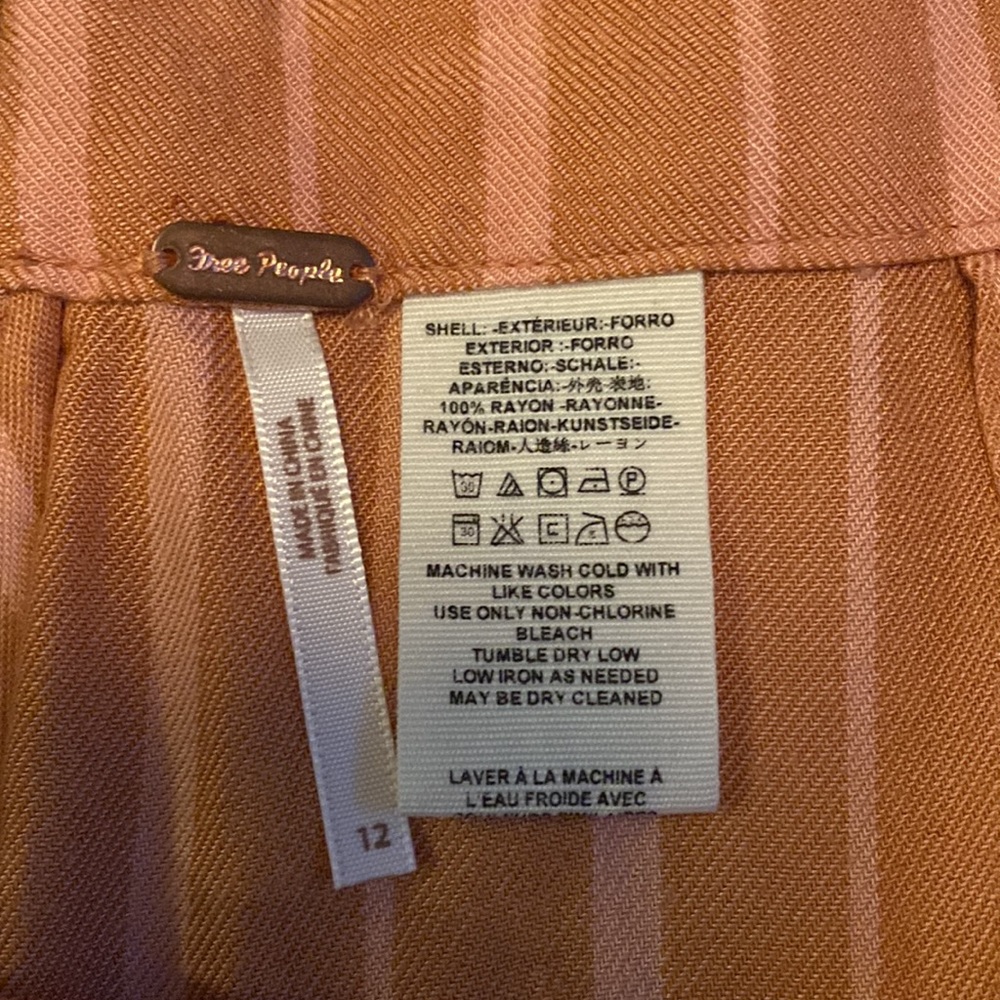 FREE PEOPLE PANTS ROSEMARY STRIPED OPEN
LEG PANTS - Picture 4 of 8